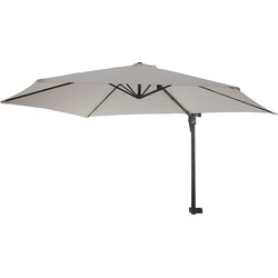 Cosmo Casa  Casoria muurparasol - zwevende parasol - Balkonparasol- Parasol - 3 m kantelbaar - Polyester aluminium/staal 9 kg - Zand