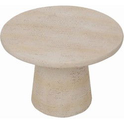 PTMD Salontafel Adwin - 60x60x42 cm - Travertin - Creme