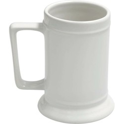Bierpul - keramiek - 530 ml - wit - oktoberfest pul - Bierglazen
