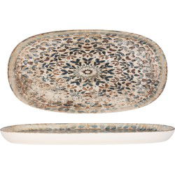 Rinart Serveerschaal - Aztec - Porselein - 35x18 cm - set van 2