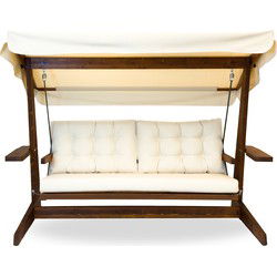 Westmann Viva 2400 Houten 3-zits Hollywood Schommelbank - Beige
