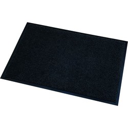 Wicotex Deurmat/droogloopmat Memphis - zwart - 60 x 80 cm - anti-slip - Deurmatten