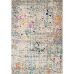 Safavieh Modern Chic Indoor Geweven Vloerkleed, Madison Collectie, MAD425, in Grijs & Goud, 160 X 229 cm