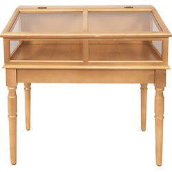 Clayre & Eef Vitrinekast Goudkleurig Hout