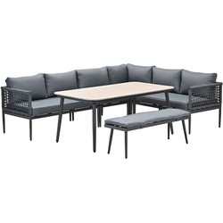 Garden Impressions Burela lounge dining set 6-delig - mystic grey