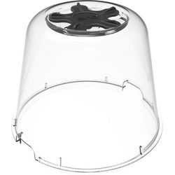 5 stuks - Bloempot Green basics kweek huis rond 17cm transparant