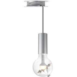 Move Me hanglamp Pulley - grijs / Umbrella 3W - zilver