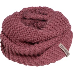 Knit Factory Alex Gebreide Colsjaal Dames & Heren - Nekwarmer - Ronde Sjaal - Stone Red