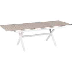 Beliani FANES - Verlengbare tafel-Lichte houtkleur-Aluminium