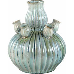 PTMD Vaas Nolou - 32x32x35 cm - Keramiek - Turquoise