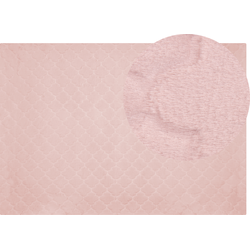 Beliani GHARO - Hoogpolig-Roze-Polyester