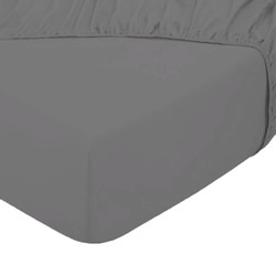 Dubbel Jersey Hoeslaken - Antraciet - 90x200 cm - Jersey - Villa Park - Voor Matrassen Tot 26 CM