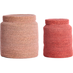 Light & Living - Mand BETANIA - Ø33x38cm - Roze - Set van 2