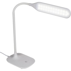 Tafellamp wit met flexibele arm USB kunststof 40 cm - Bureaulampen