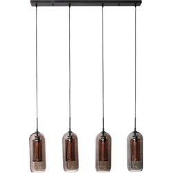 AnLi Style Hanglamp 4L smoke glas-geperforeerd staal
