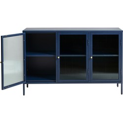 Dressoir Blauw - 40x132x85cm - Metaal - Dressoir Bronco