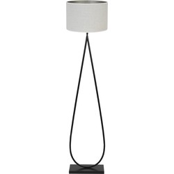 Vloerlamp Tamsu/Saverna - Zwart/Eiwit - Ø40x167cm