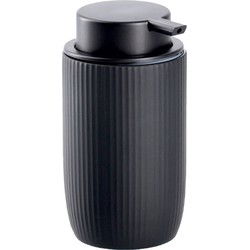 Zeller Zeeppompje/dispenser - keramiek - zwart - mat - 8 x 15 cm - 300 ml - Zeeppompjes