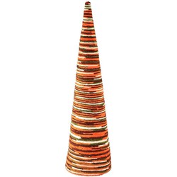 PTMD Decoratieve Kerstboom Silvioe - 26x26x90 cm - Schuim - Oranje