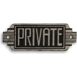Gietijzeren art deco uithangbord "prive"