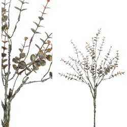 PTMD Leaves Plant Eucalyptus Kunststruik - 23 x 25 x 40 cm - Oranje