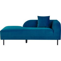 LE CRAU - Chaise longue - Marineblauw - Rechtszijdig - Fluweel