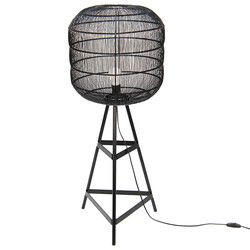 Clayre & Eef Vloerlamp Zwart IJzer