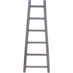 Decoratieve ladder Tangga - 150 cm - grijs - teak
