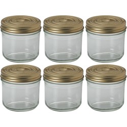 6x Luchtdichte weckpotten transparant glas 500 ml - Weckpotten