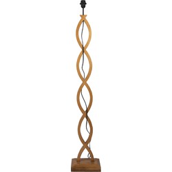 Clayre & Eef Vloerlamp  24x18x136 cm Bruin Hout Staande Lamp