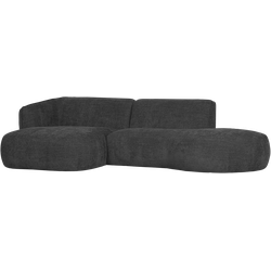 WOOOD Polly Chaise Longue Links - Polyester - Grijs - 71x258x150/105