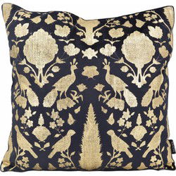 Sierkussen Damask Black/Gold | 45 x 45 cm | Velvet/Viscose