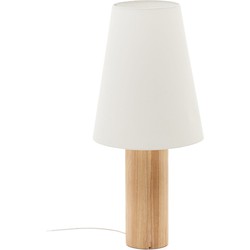 Kave Home - Marga-vloerlamp van massief hout met natuurlijke afwerking