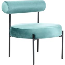 Beliani ALPHA - Fauteuil-Groen-Fluweel