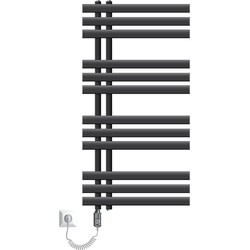 Badkamer radiator elektrisch met verwarmingselement 600W 500x1000 mm antraciet