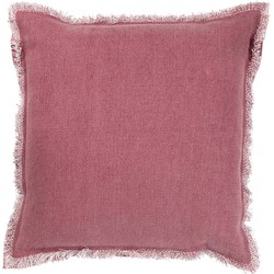 Dutch Decor BURTO - Kussenhoes van gewassen katoen pruim 45x45 cm - roze - Dutch Decor