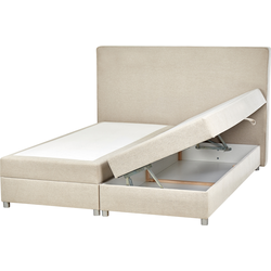 Beliani MINISTER - Boxspringbed-Beige-Polyester