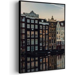 Muurwerken Akoestisch Schilderij - Aan die Amsterdamse Gracht - Geluidsdempend Wandpaneel - Wanddecoratie - Geluidsisolatie - PRO (AW 0.90) XXL (107X150)
