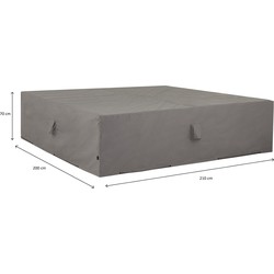 Hoes voor loungeset 210x200 cm grijs - Madison