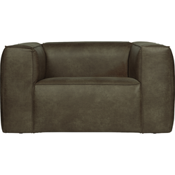 WOOOD Bean Fauteuil - Recycle Leer - Army - 74x146x98