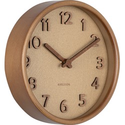 Wall Clock Pure Wood Grain Small