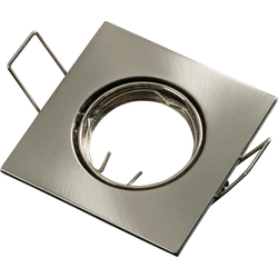 Groenovatie Inbouwspot, MR11 (35 mm), Vierkant, Geborsteld Aluminium, Satijn