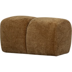 WOOOD Mojo Poef - Ribstof - Honing Geel - 80x60x45
