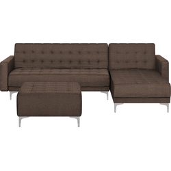 Beliani ABERDEEN - Modulaire Sofa-Bruin-Polyester