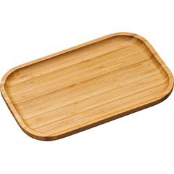 Kesper Dienblad - bamboe hout - opstaande rand - 30 x 20 cm - Dienbladen
