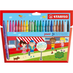 Stabilo STABILO power - viltstift - tot 8 weken zonder dop - etui met 24 kleuren