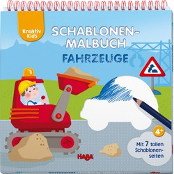 Haba HABA Kreativ Kids - Schablonen-Malbuch Fahrzeuge