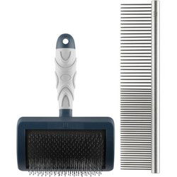 MIKKI DOODLE GROOMING KIT MET KAM EN SLICKERBORSTEL