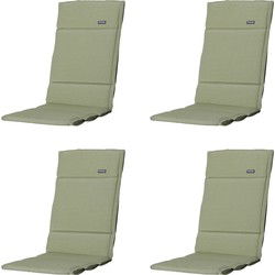 Madison -  Tuinkussen Fiber Deluxe Panama sage - Ca. 125x50 cm - Set van 4