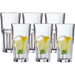 Arcoroc Longdrinkglazen Granity - 6x stuks - 310 ml - Water/sap/koffie/thee glazen - glas - Longdrinkglazen